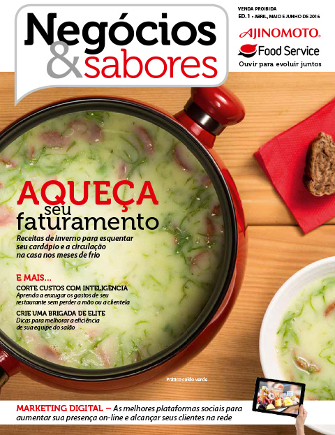 Capa da edição 1 revista Negócios e Sabores