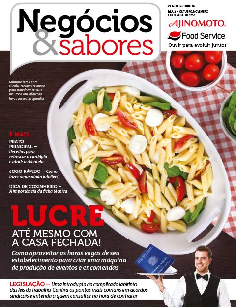 Capa da edição 3 revista Negócios e Sabores
