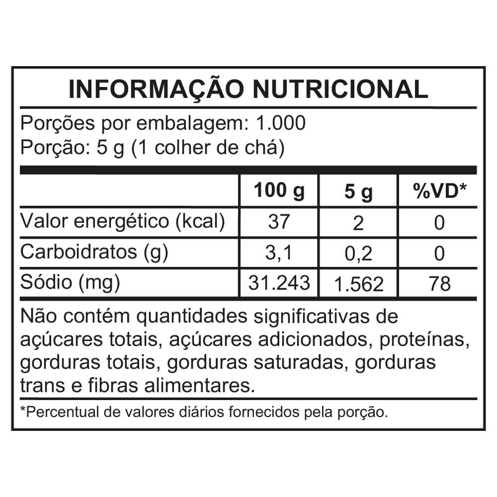 Tabela nutricional Sabor A Mi® Alho e Sal
