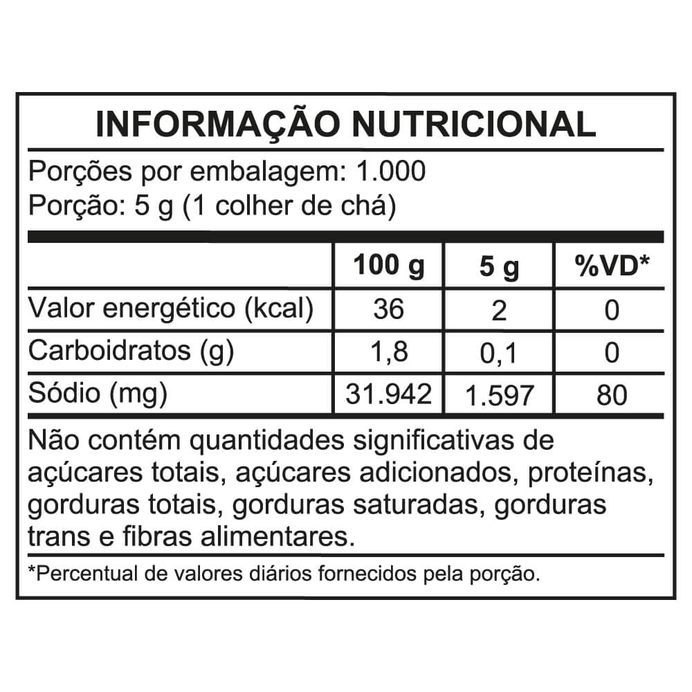 Tabela nutricional Sabor A Mi® Com Pimenta