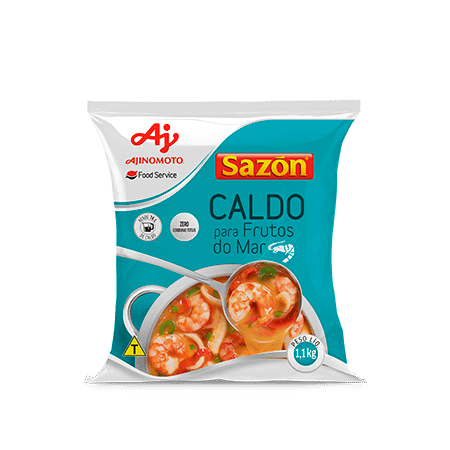 Embalagem Caldo Sazón® Profissional para Frutos do Mar