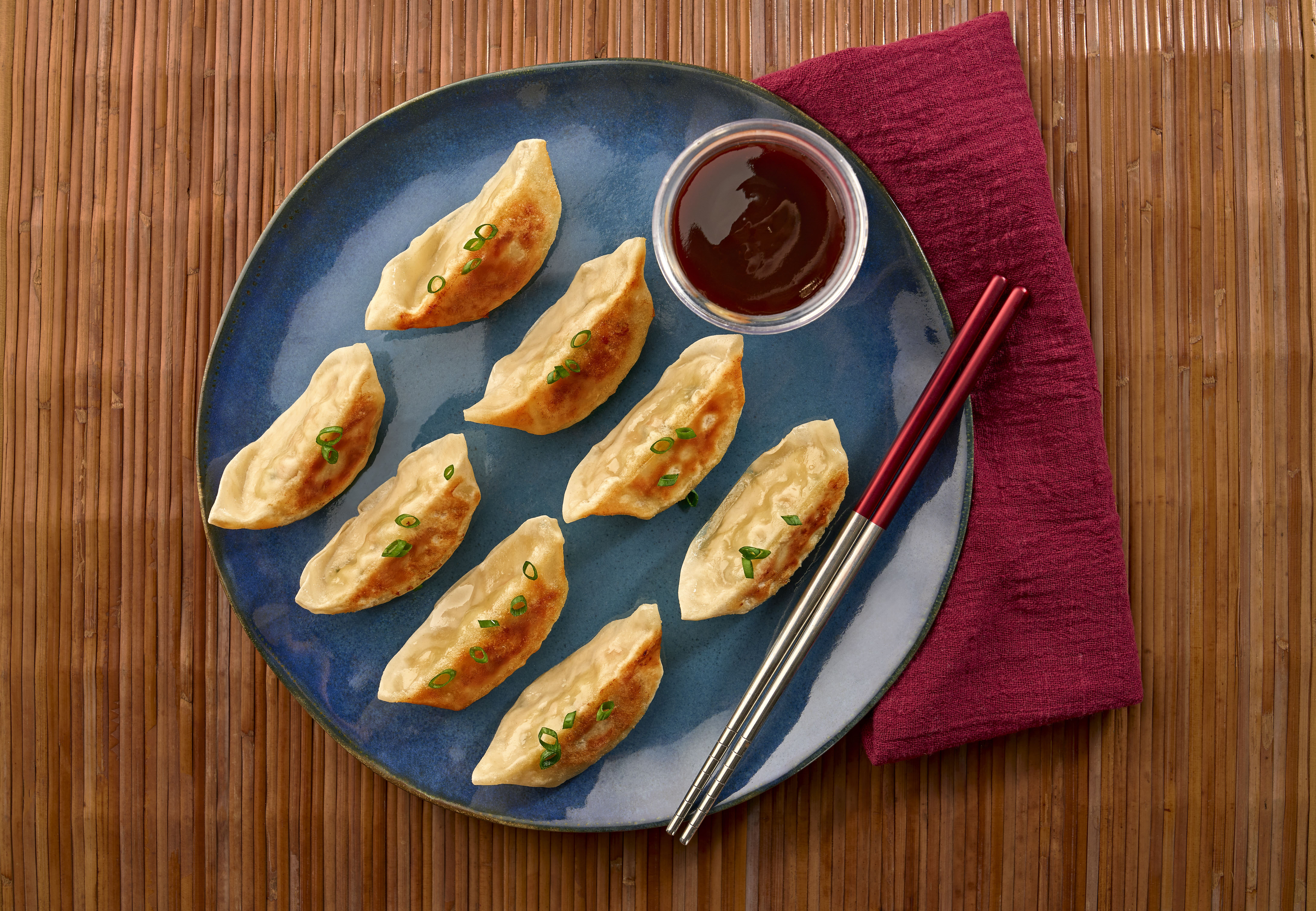 Gyoza tare com vinho