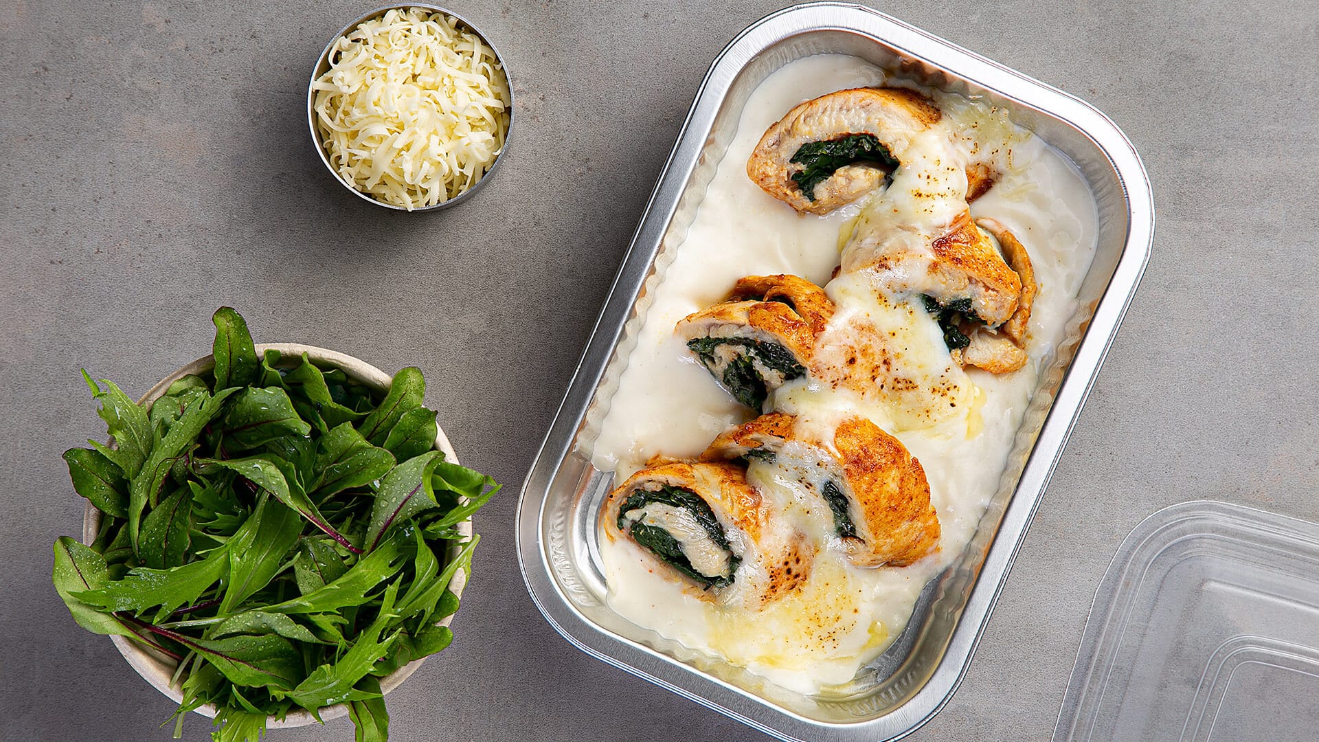 Frango à rolê gratinado
