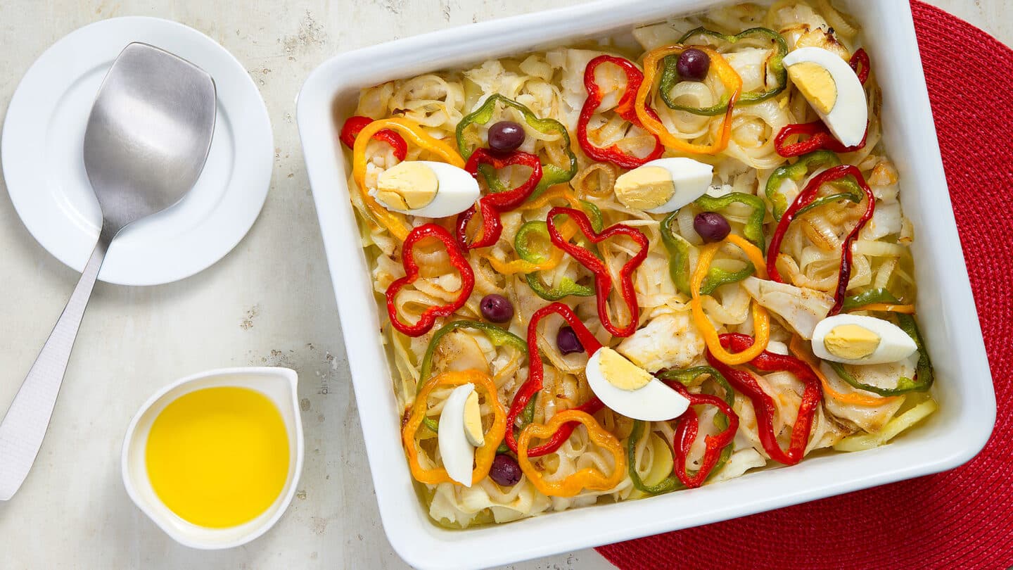 Prato bacalhau de forno