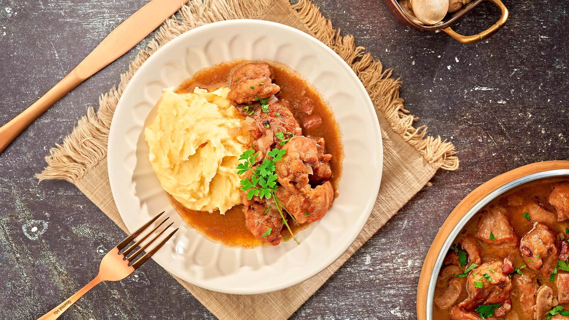 Frango ao vinho tinto