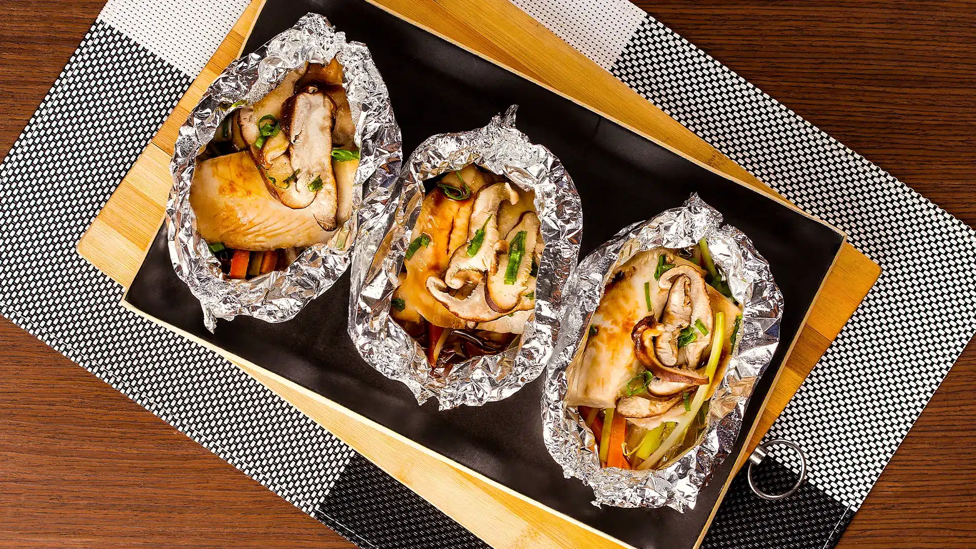 Papilote de Tilápia com Shiitake