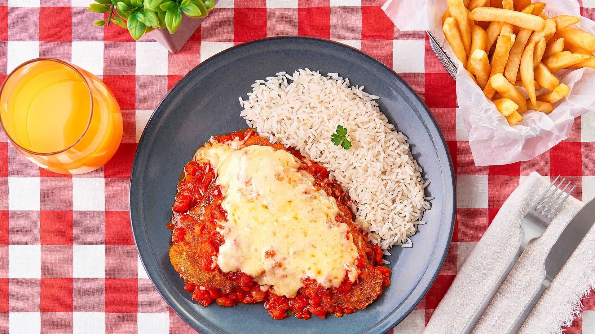 Bife à parmegiana