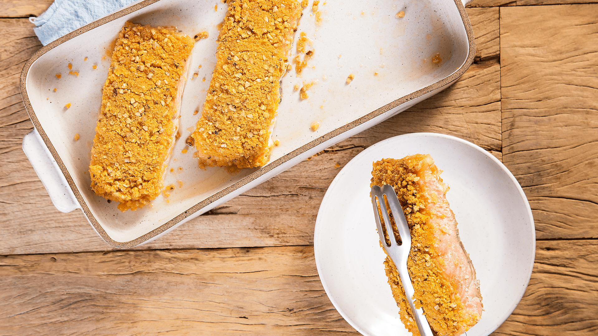 Salmão com crosta