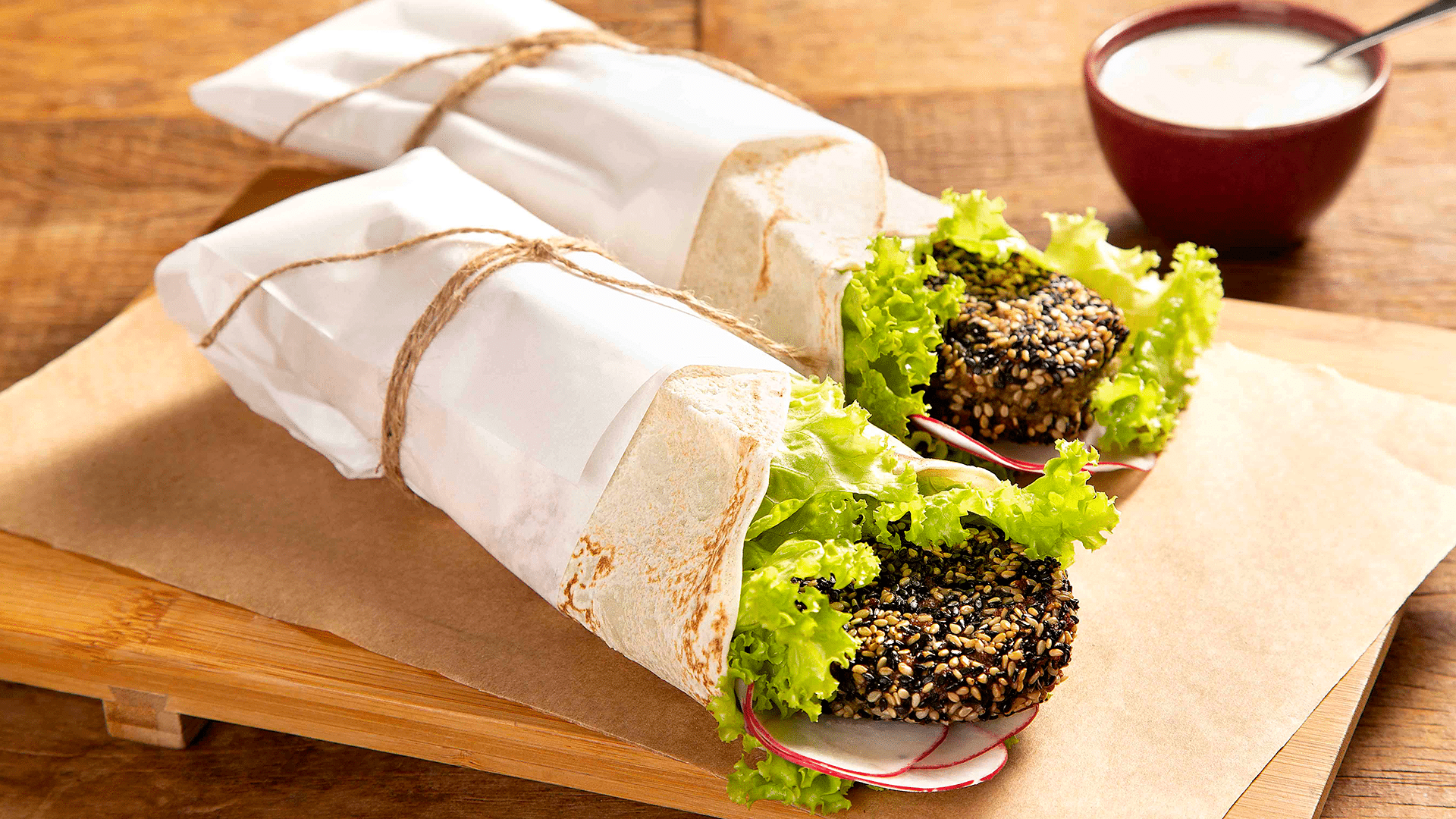 Sanduíche de falafel