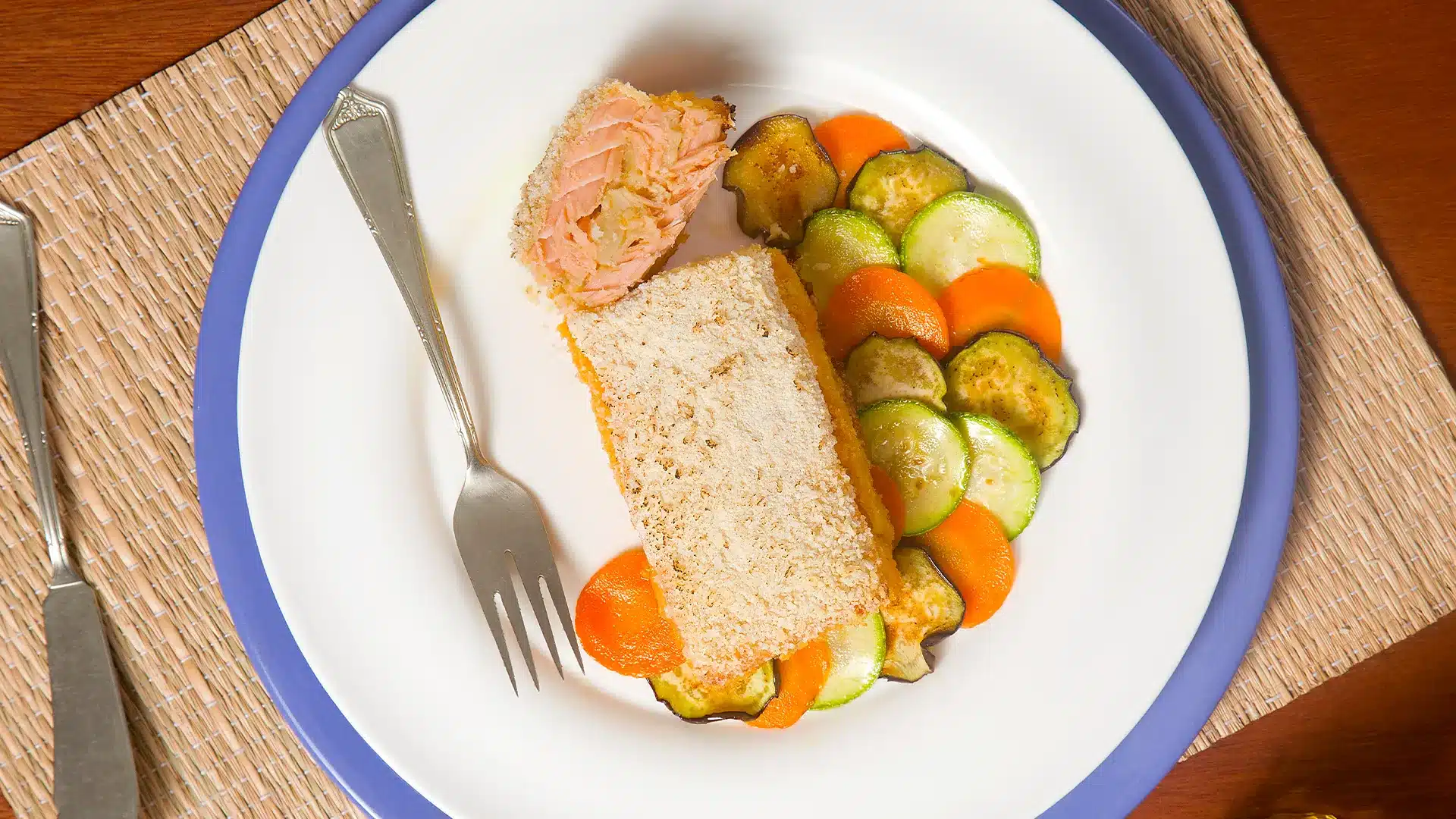 Truta Salmonada Recheada com Palmito